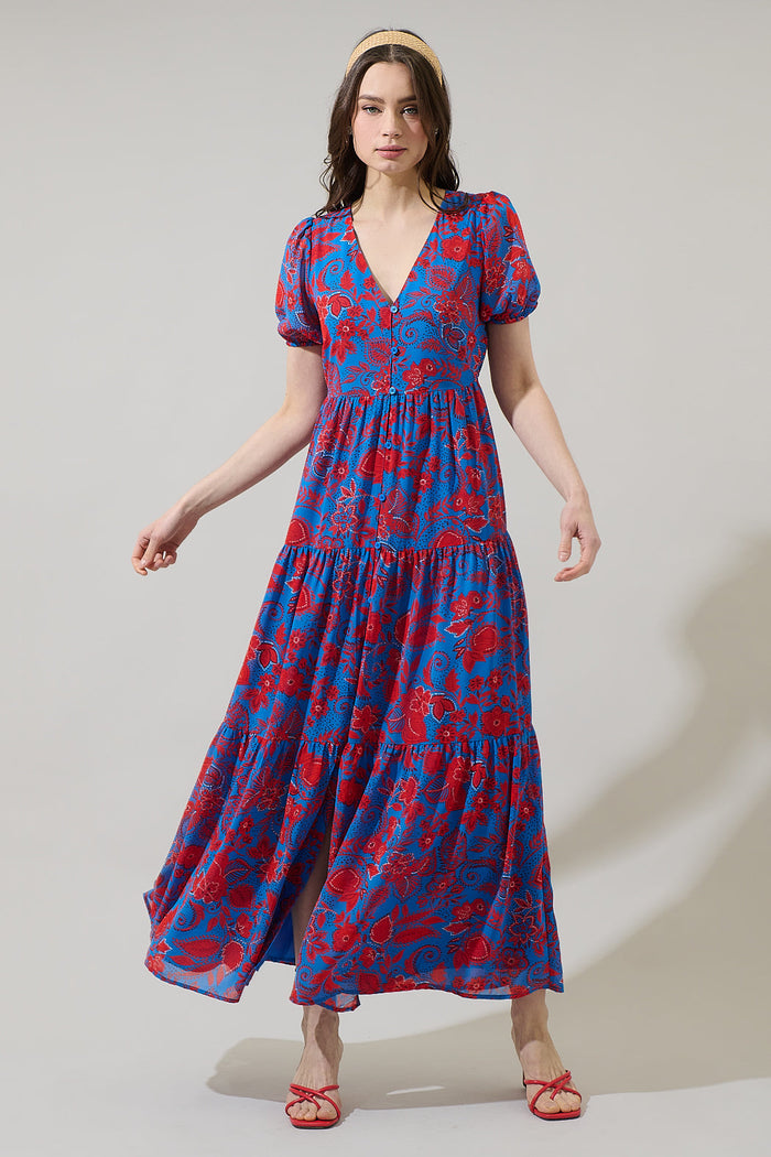 Tiered Maxi Dress Calla Floral