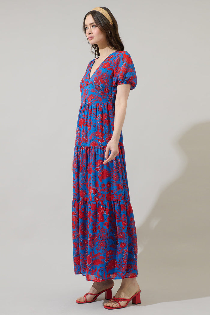 Tiered Maxi Dress Calla Floral
