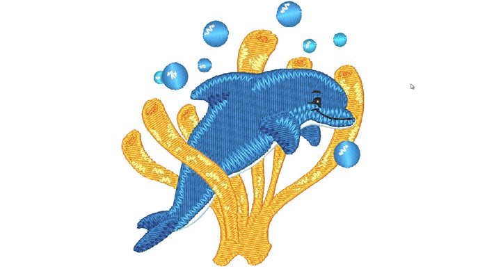 Timmy The Dolphin [4x4] 11477 Machine Embroidery Designs