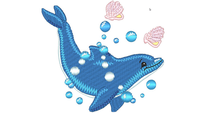 Timmy The Dolphin [4x4] 11477 Machine Embroidery Designs