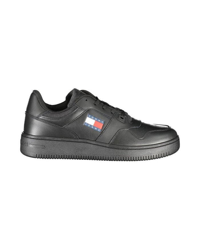 Tommy Hilfiger Black Leather Men's Sneaker