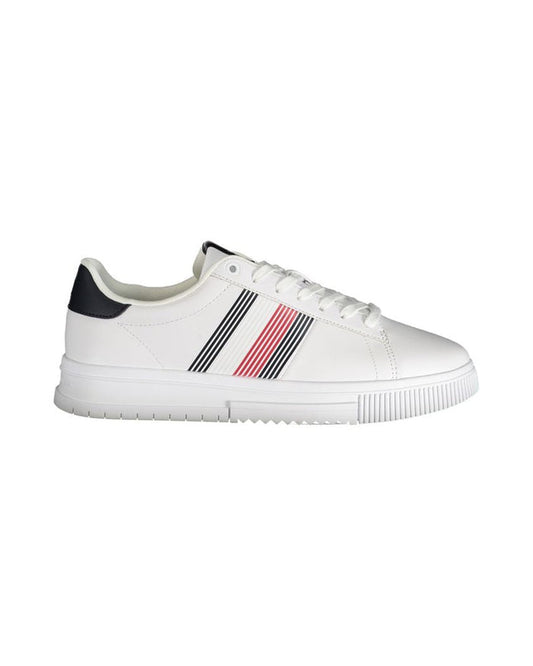 Tommy Hilfiger White Polyurethane Men Sneaker