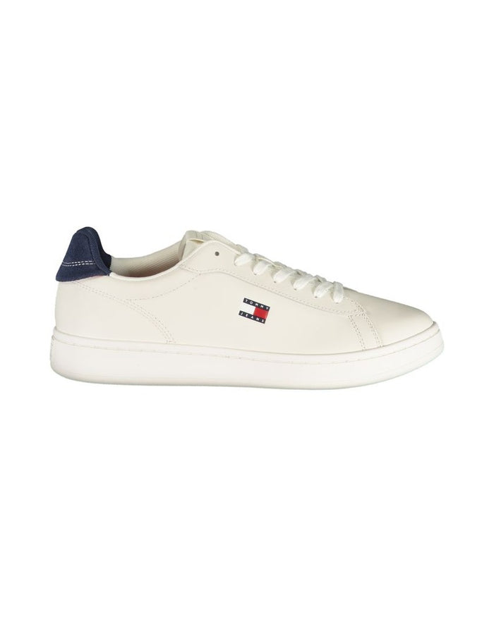 Tommy Hilfiger White Polyurethane Men's Sneaker