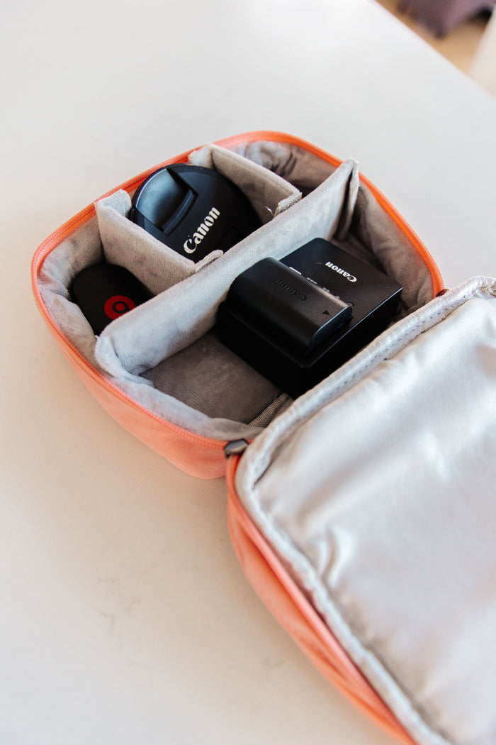 Travel Cord / charger Organizer Case in Pink
