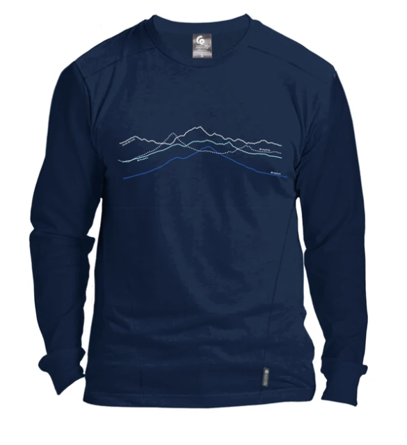 Tussock Ridge Merino - Mountain Peaks Men's L/S Tee