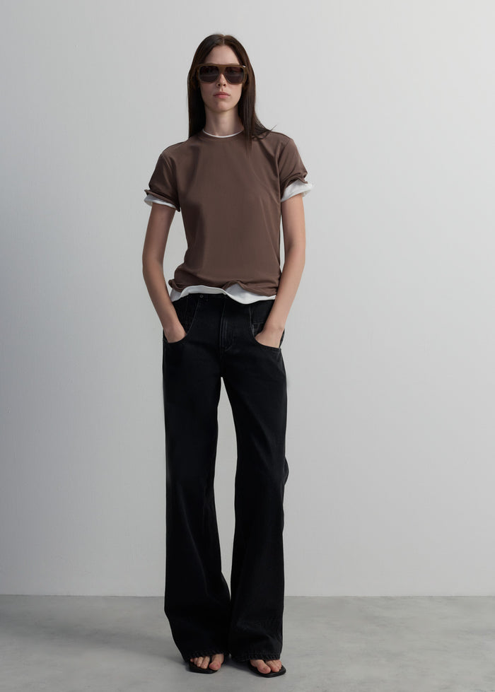 TWISTED-HEM TEE