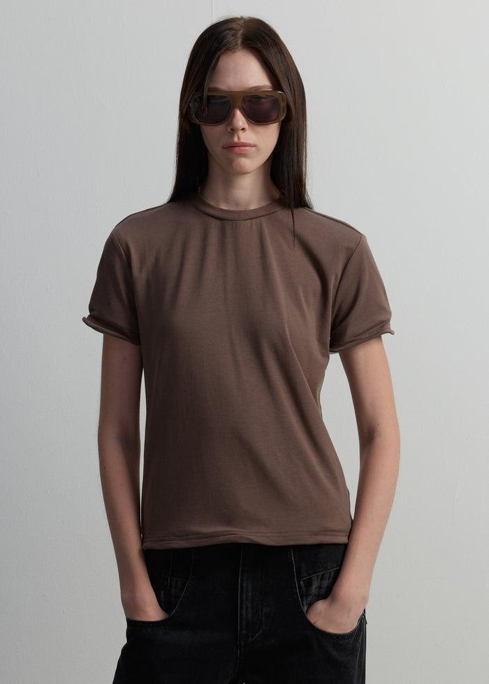 TWISTED-HEM TEE