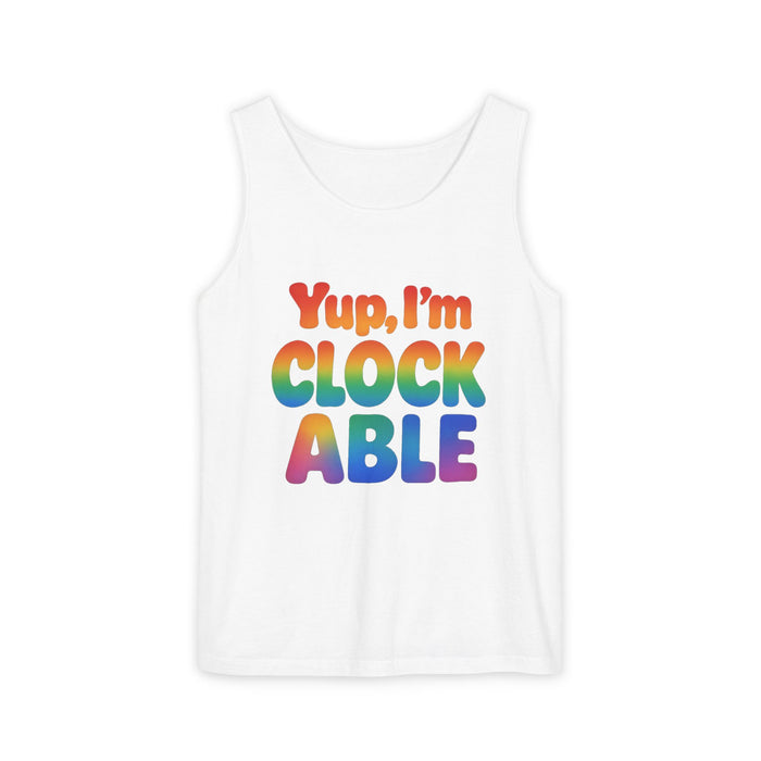Unisex The "I'm CLOCKABLE" Pride Tank Top