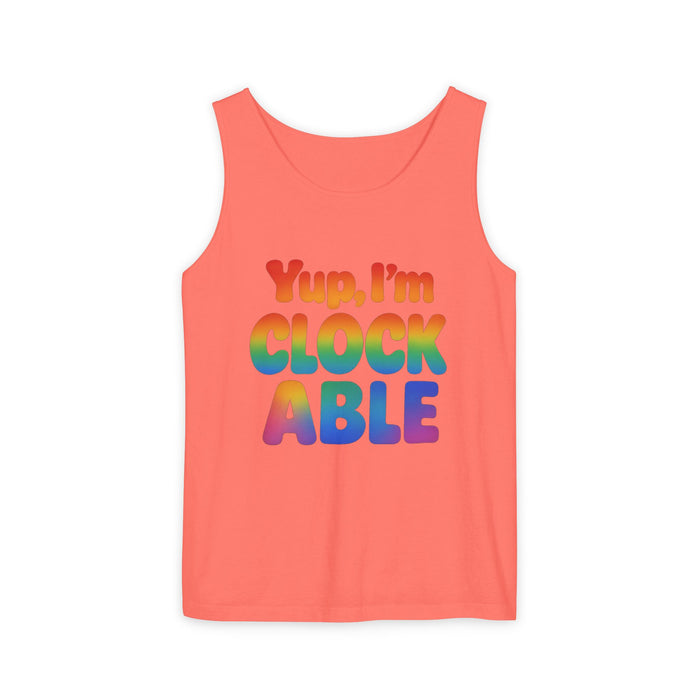 Unisex The "I'm CLOCKABLE" Pride Tank Top