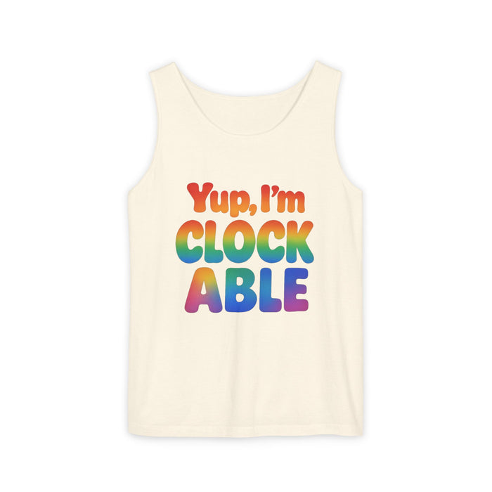 Unisex The "I'm CLOCKABLE" Pride Tank Top