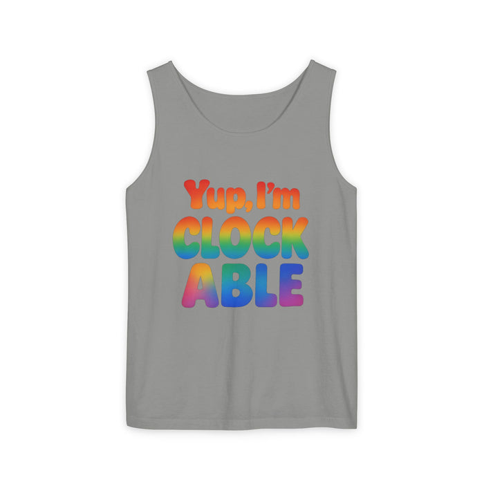 Unisex The "I'm CLOCKABLE" Pride Tank Top
