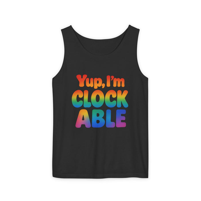 Unisex The "I'm CLOCKABLE" Pride Tank Top