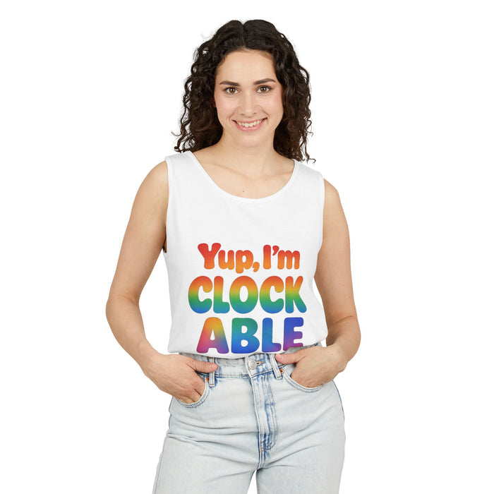 Unisex The "I'm CLOCKABLE" Pride Tank Top