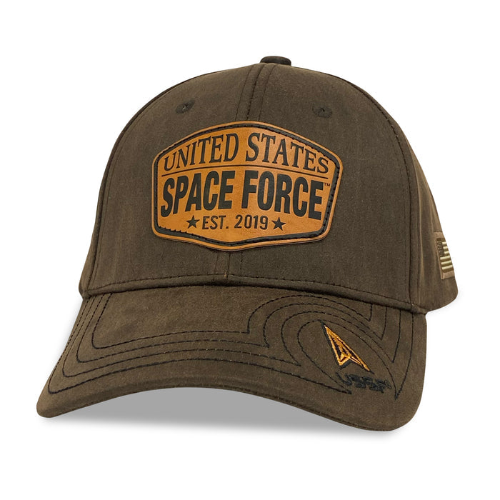 United States Space Force Waxed Cotton Hat (Brown)