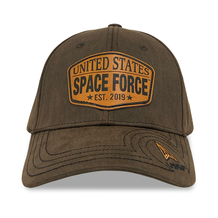 United States Space Force Waxed Cotton Hat (Brown)