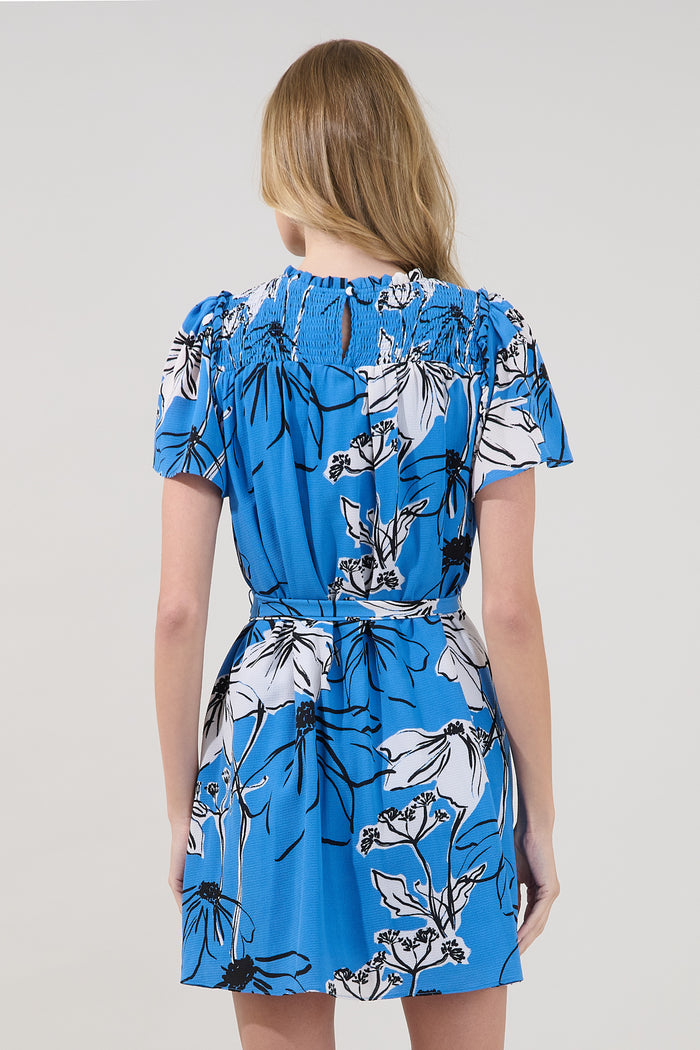 Uriella Smocked Mini Dress Kanes Floral
