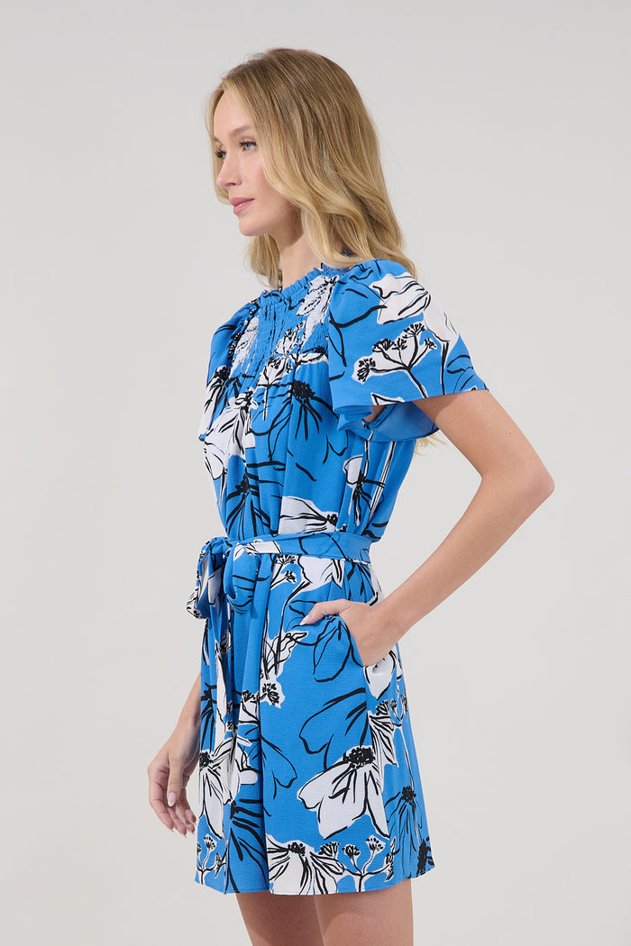 Uriella Smocked Mini Dress Kanes Floral