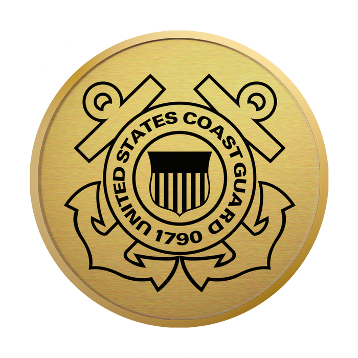 U.S. Coast Guard Gold Engraved Medallion Frame (Vertical)*