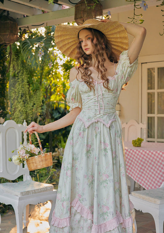 Lacemade "Fleur Poetry" floral corset dress - romantic countryside picnic style