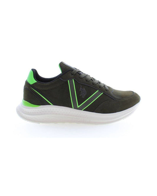 U.S. POLO ASSN. Green Polyester Men's Sneaker