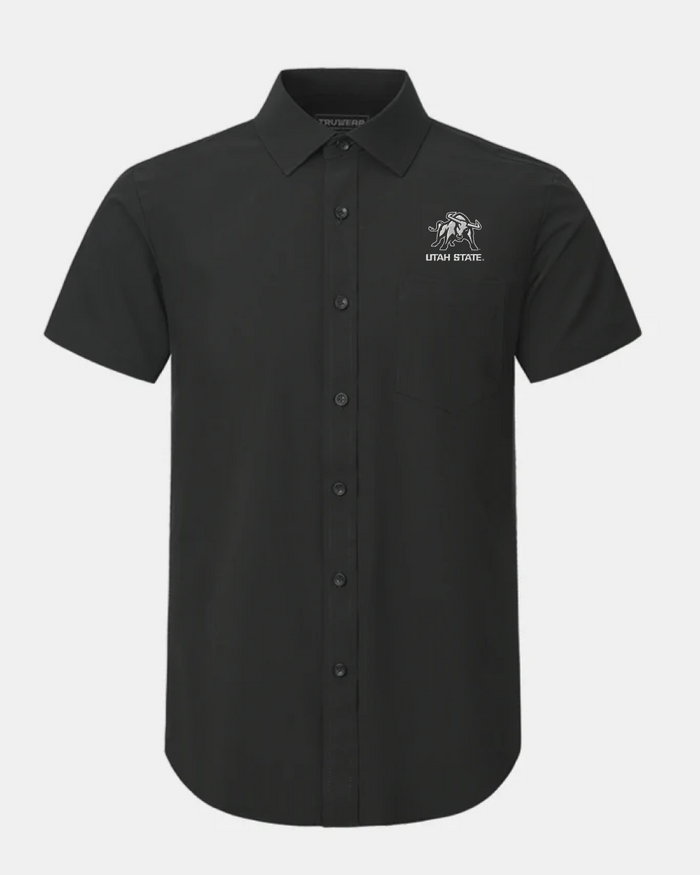 USU Phenom Classic Black Short Sleeve Dress Shirt