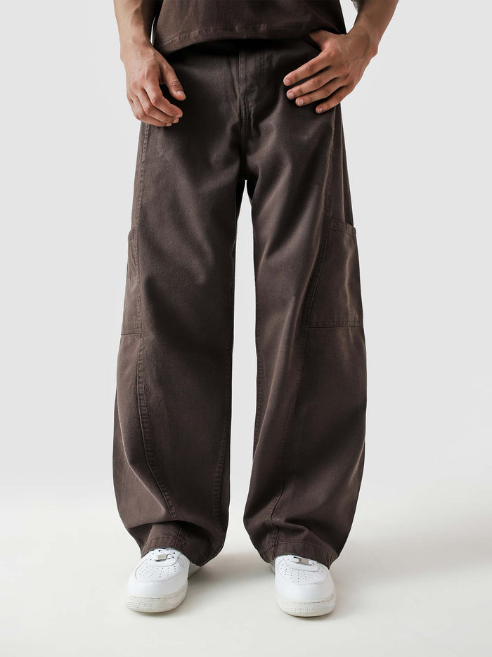 Mocha brown Utility V1 cargos flat lay product shot Pakistan – GROOVY