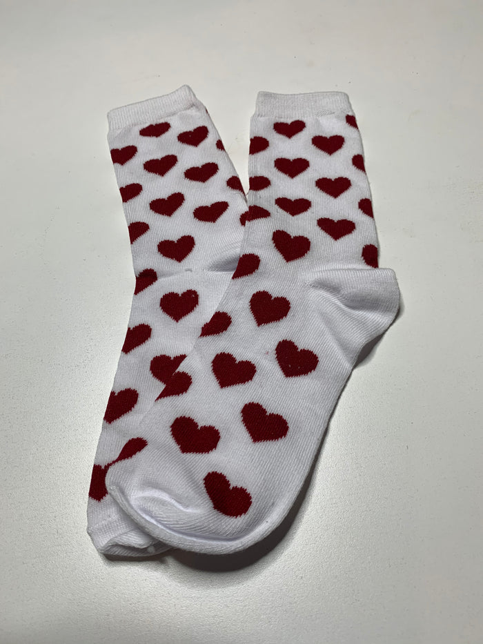 18 white red hearts