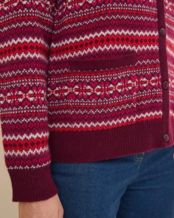Vera Fairisle Design Pure Lambswool Cardigan