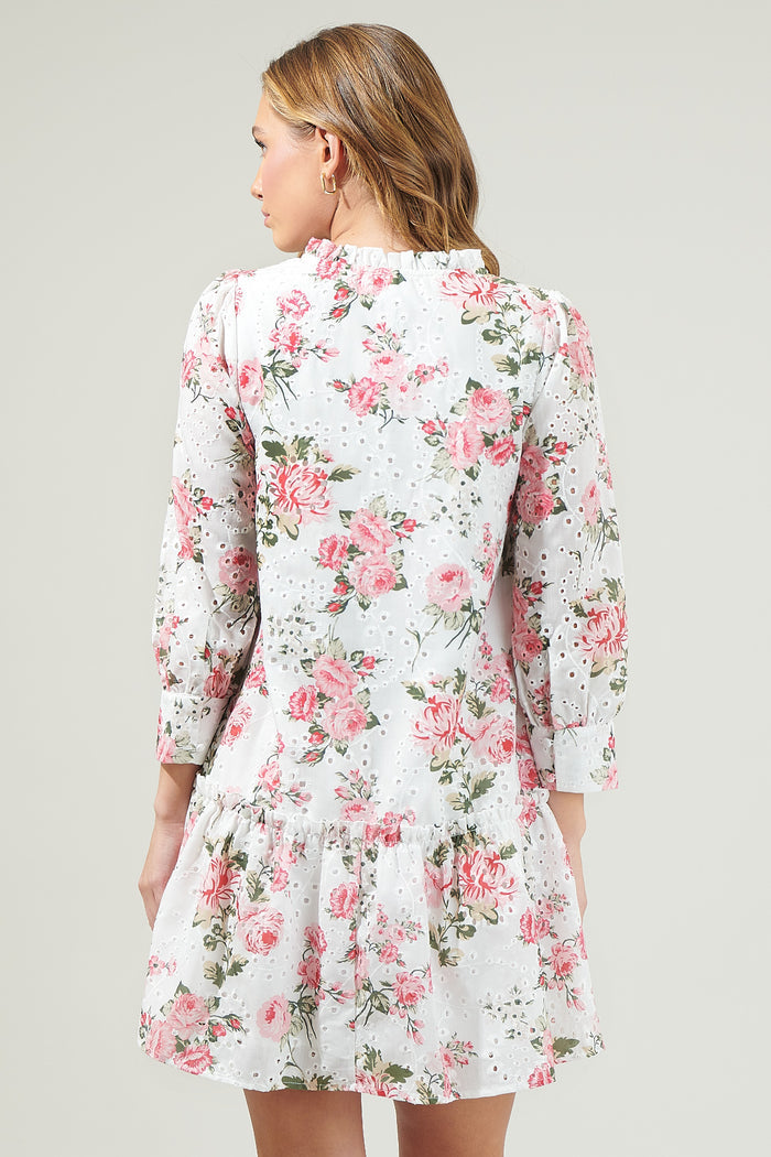 Villa Garden Eyelet Mini Dress