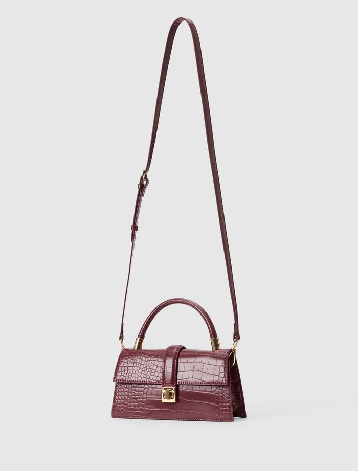 Violet Lock Detail Top Handle Bag Forever New