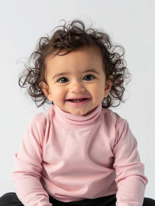 Warm Winter High Neck Top – Boys Pink - Hinz Clothing