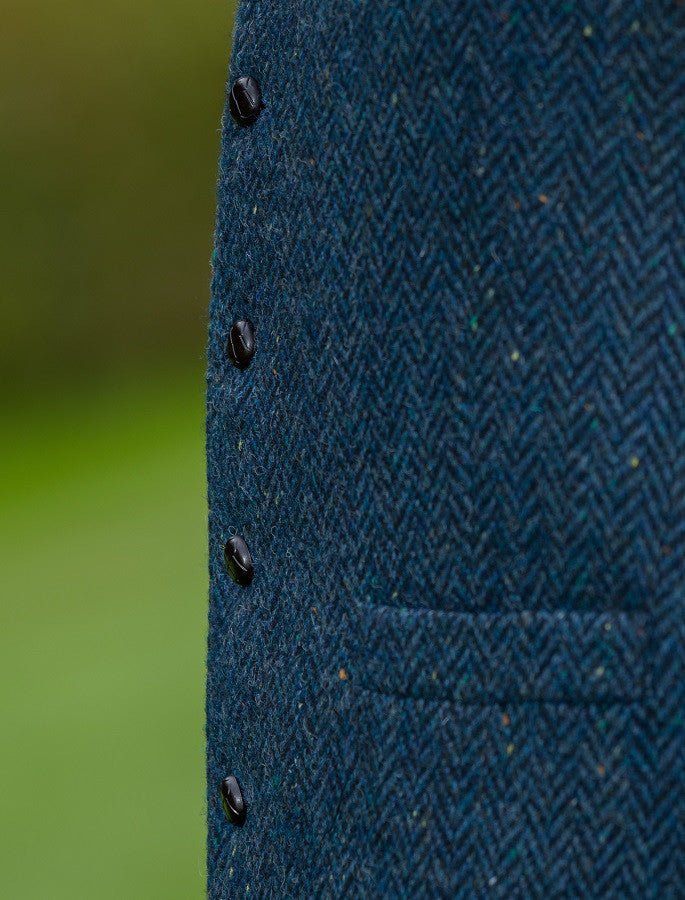 WB Yeats Blue Herring tweed waistcoat