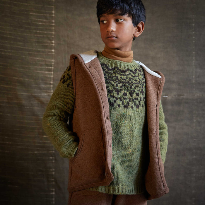 Wind Baby & Kids Vest - Boiled Merino Wool - Hazelnut