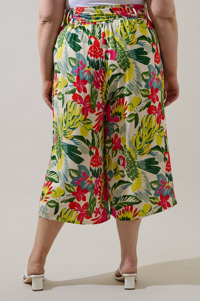 Wissa Tropical Bien Wide Leg Pants Curve
