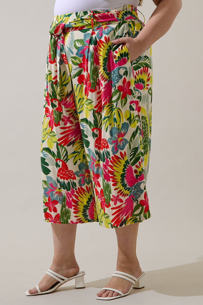 Wissa Tropical Bien Wide Leg Pants Curve