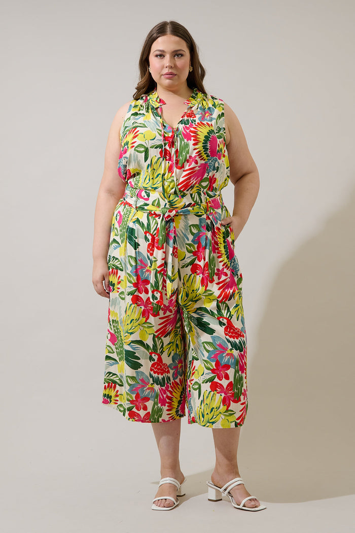Wissa Tropical Bien Wide Leg Pants Curve
