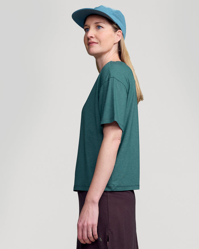 Women’s Anytime Boxy T - shirt - Deep Lagoon Marle