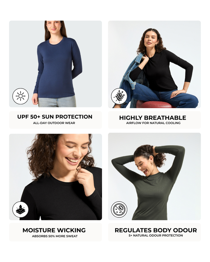 Women's Bamboo Cloud Full Sleeve T-Shirt