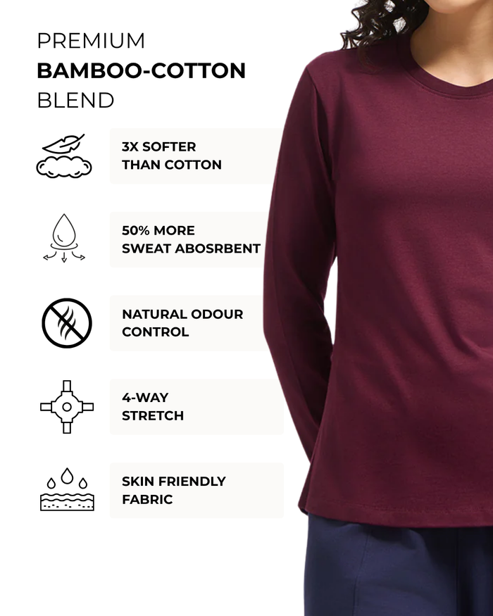 Women's Bamboo Cloud Full Sleeve T-Shirt