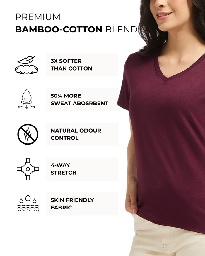 Women's Bamboo Cloud V-Neck T-Shirt