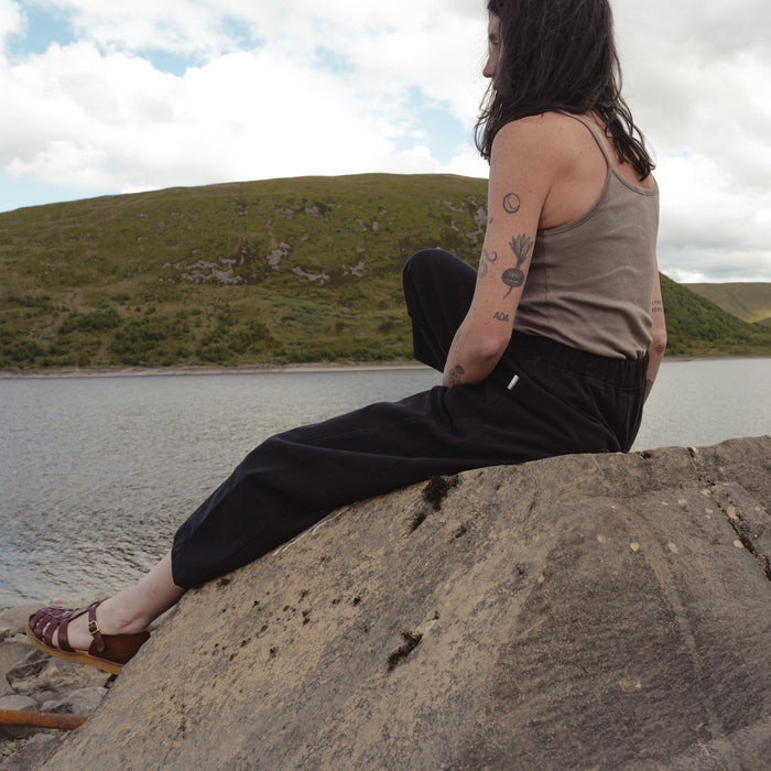 Women's Cotton Arc Pants - Black Canvas