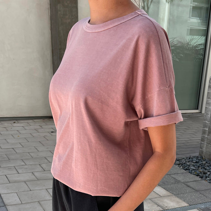 Women's Cotton Her Tee - Dried Rose