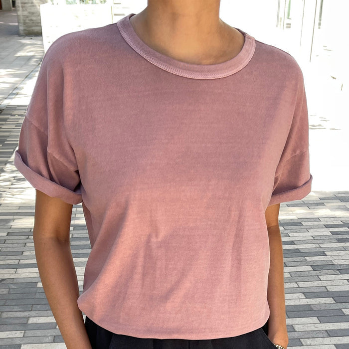 Women's Cotton Her Tee - Dried Rose