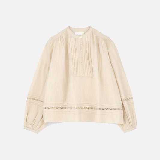 Women's Cotton Leaf Shirt - Antique Beige