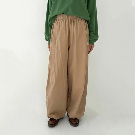Women's Cotton Parachute Pants - Khaki