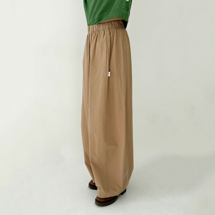 Women's Cotton Parachute Pants - Khaki
