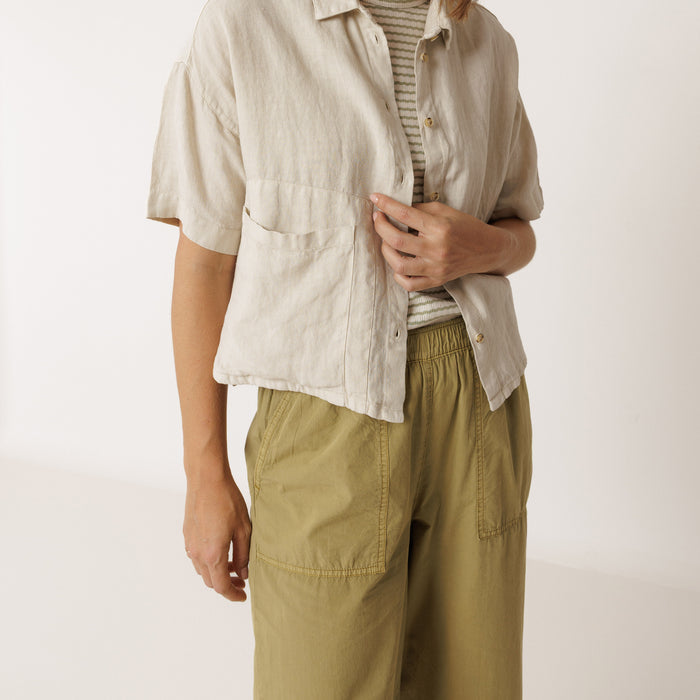 Women's Cotton Poplin Lightweight Trousers - Manzana