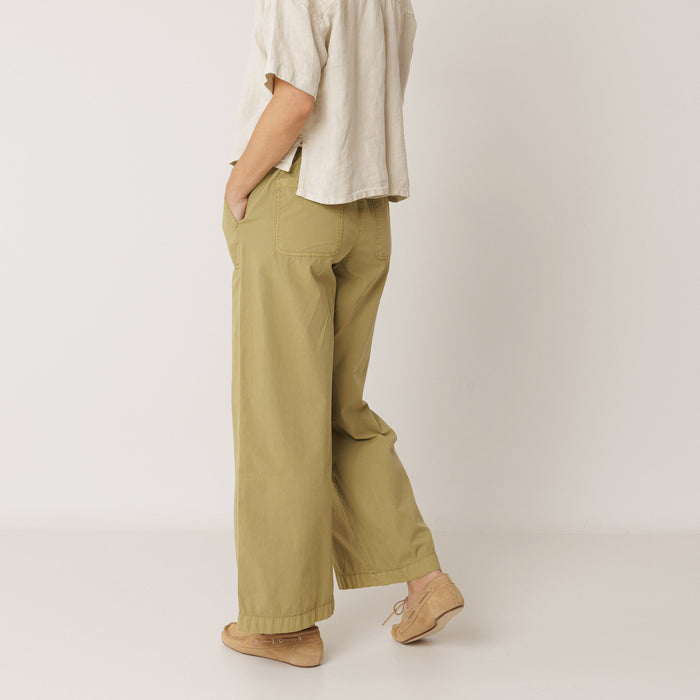 Women's Cotton Poplin Lightweight Trousers - Manzana