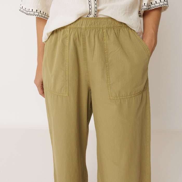 Women's Cotton Poplin Lightweight Trousers - Manzana
