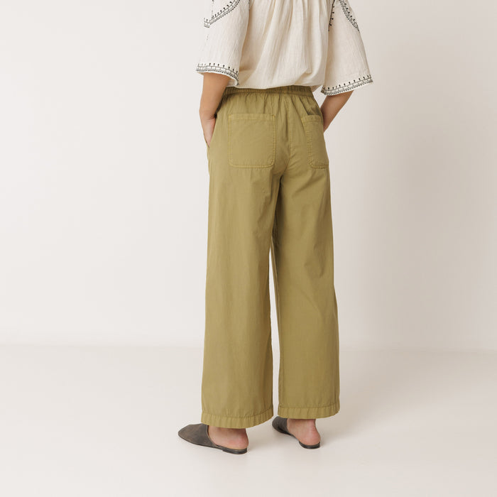 Women's Cotton Poplin Lightweight Trousers - Manzana